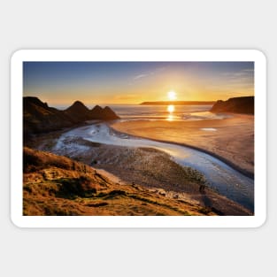 Three Cliffs Bay, Gower Sticker